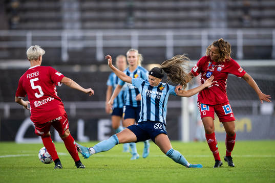 Linköpings Nilla Fischer och Emma Lennartsson och