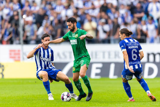IFK Göteborgs Gustav Svensson och Eman Markovic och