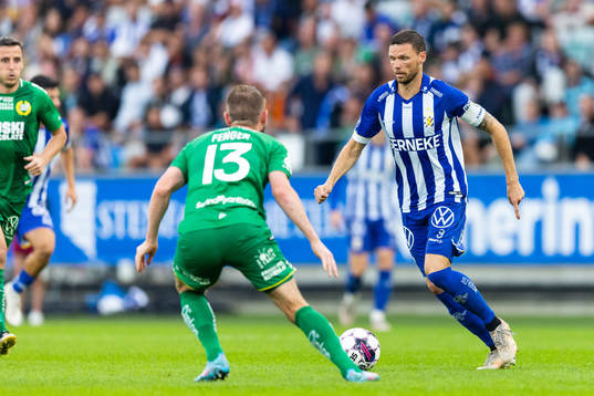 IFK Göteborgs Marcus Berg och Hammarbys Mads Fenger Nielsen
