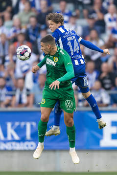 Hammarbys Edvin Kurtulus och IFK Göteborgs Gustaf Norlin