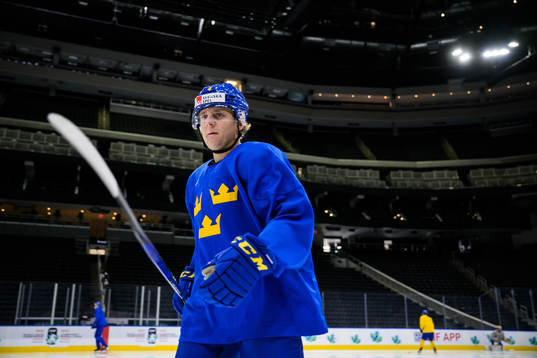 Emil Andrae of Sweden at a practice session