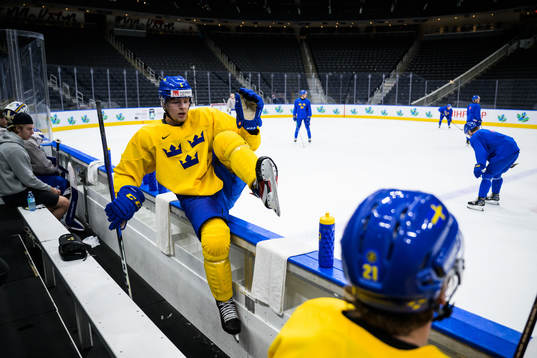 Anton Olsson of Sweden at a practice session