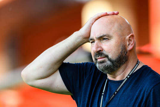 Östers sportchef Vito Stavljanin före fotbollsmatchen i