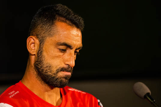 Ugur Ciftci looks dejected