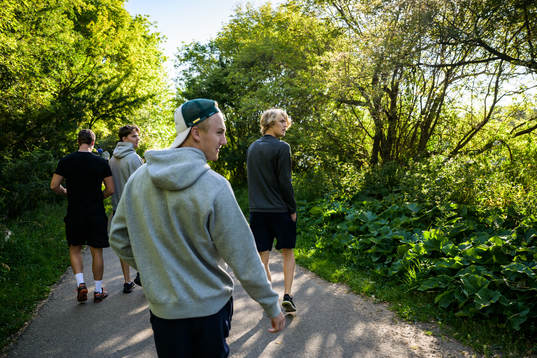 Helge Grans, Linus Sjödin and Simon Edvinsson of Sweden