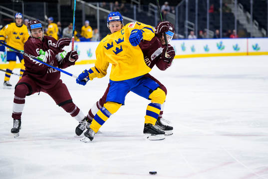 Martins Lavins and Daniels Gorsanovs of Latvia against Emil