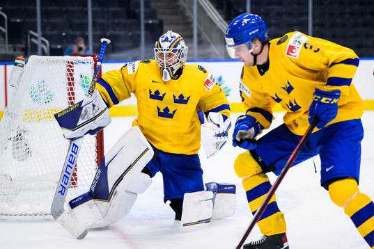 Goaltender Jesper Wallstedt of Sweden