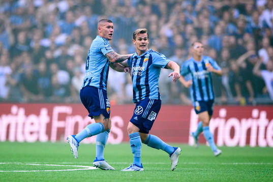 Victor Edvardsen and Hampus Finndell of Djurgården