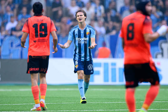 Hjalmar Ekdal of Djurgården reacts