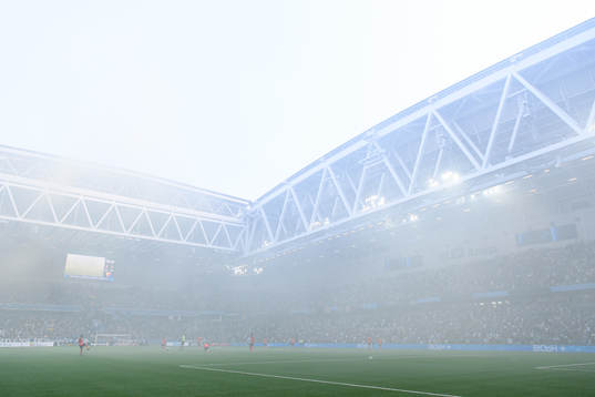 Smoke in the stadium