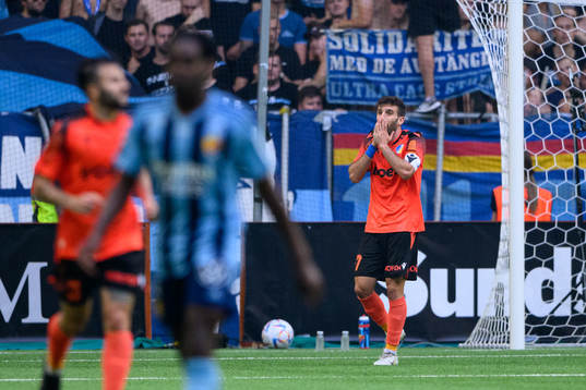George Efrem of Apoel looks dejected