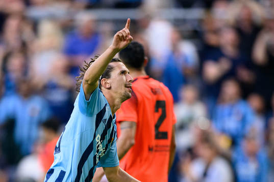 Gustav Wikheim of Djurgården celebrates