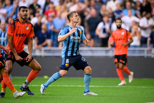 Hampus Finndell of Djurgården looks dejected