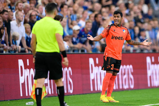Marcos Vinicius Sousa Natividade of Apoel reacts