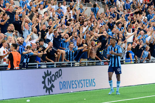 Isak Hien of Djurgården celebrates