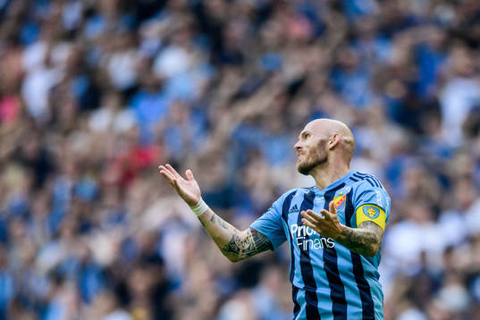 Magnus Eriksson of Djurgården looks dejected