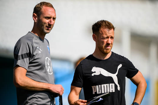 Head of sports and head coach Andreas Georgson and physio