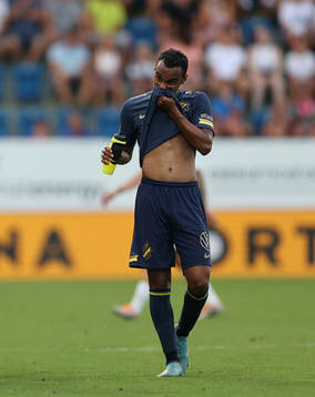 Bilal Hussein of AIK looks dejected