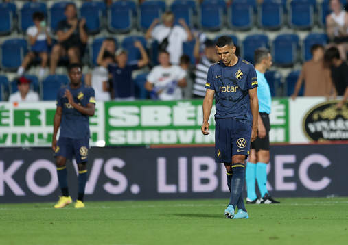 Nabil Bahoui of AIK looks dejected