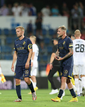Sebastian Larsson and John Guidetti of AIK