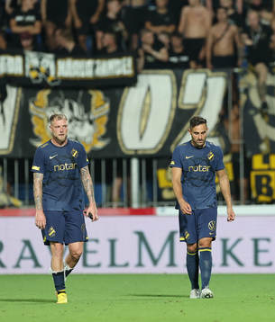 John Guidetti and Sotirios Papagiannopoulos of AIK looks