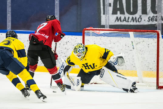 Malmö Redhawks Pathrik Westerholm gör 1-0