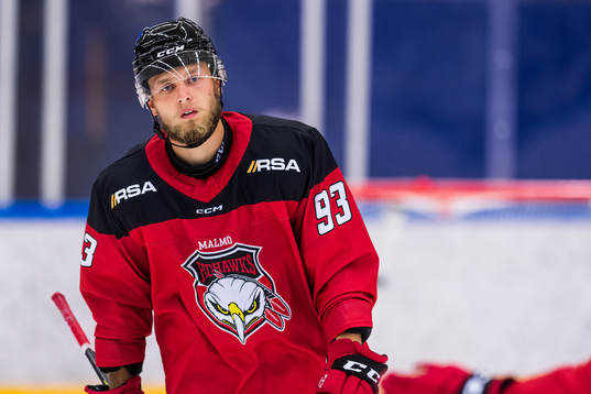 Malmö Redhawks Kristian Vesalainen jublar