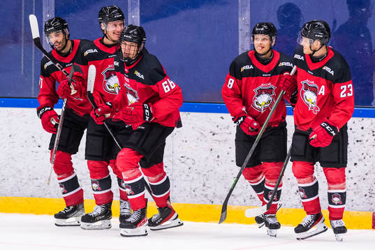 Malmö Redhawks Markus Lauridsen, Theodor Johnsson, Anton