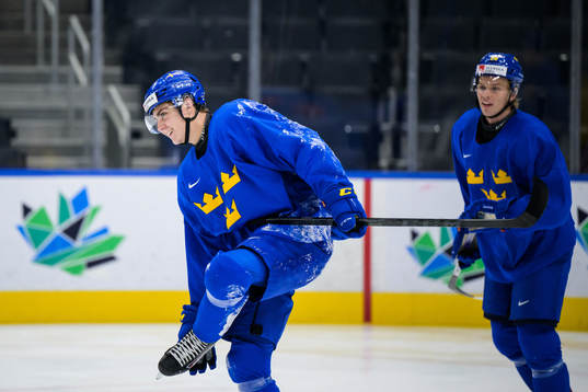Daniel Ljungman and Albert Sjöberg of Sweden at a practice