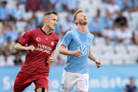 Anders Christiansen of Malmö FF looks dejected