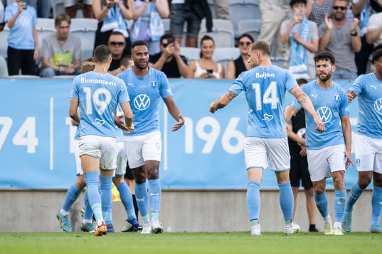 Moustafa Zeidan of Malmö FF celebrates