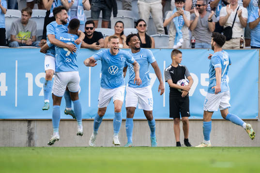 Moustafa Zeidan of Malmö FF celebrates