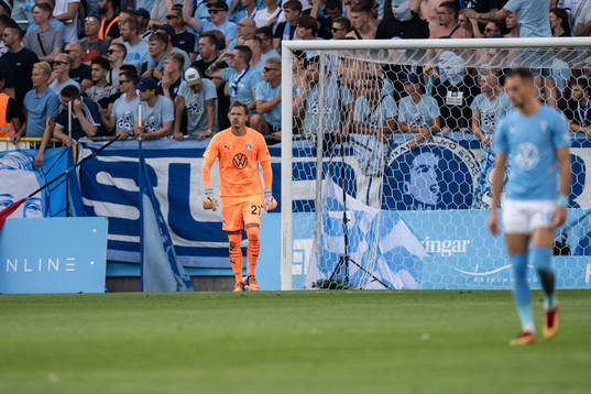 Goalkeeper Johan Dahlin looks dejected