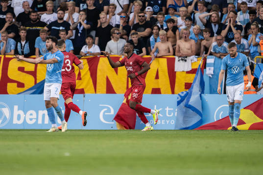 Leke James of Sivasspor celebrates