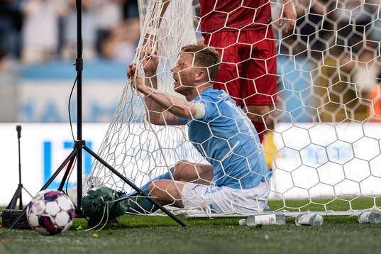 Anders Christiansen of Malmö FF looks dejected