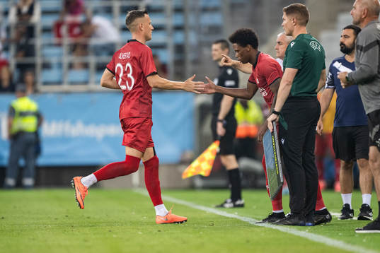 Fredrik Ulvestad of Sivasspor is substituted off