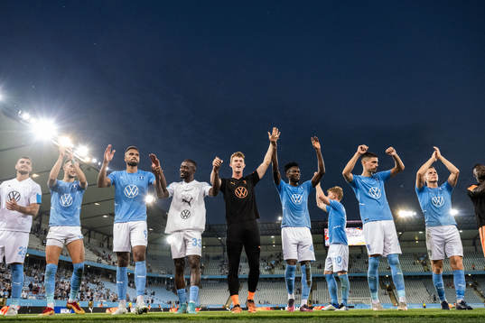 Players of Malmö FF celebrate