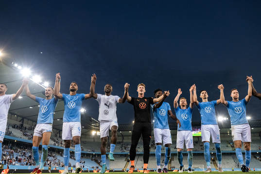 Players of Malmö FF celebrate