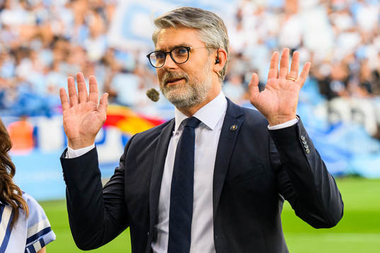 President Niclas Carlnen of Malmö FF in the studio