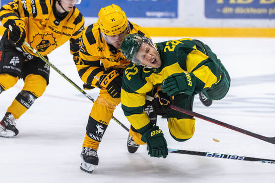 Skellefteås Max Lindholm och Björklövens Fredrik Weigel