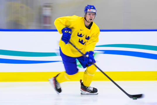 Anton Olsson of Sweden at a practice session