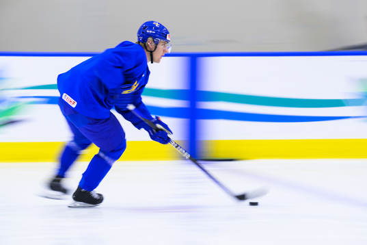 Emil Andrae of Sweden at a practice session