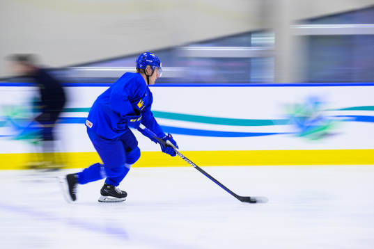 Emil Andrae of Sweden at a practice session