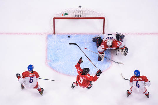 David Jiricek, goaltender Tomas Suchanek and Jiri Tichacek
