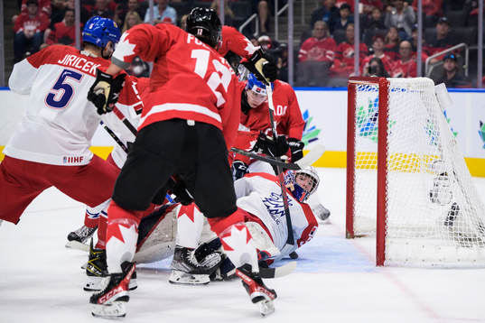 Goaltender Tomas Suchanek of Czech Republic