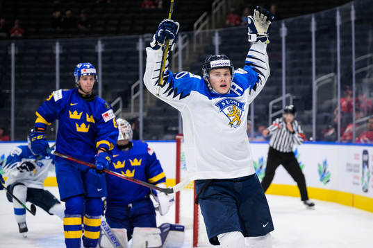 Kasper Puutio of Finland celebrates