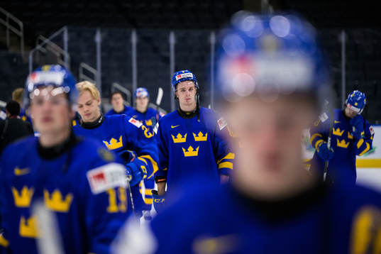 Leo Lööf of Sweden looks dejected