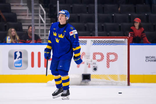 Emil Andrae of Sweden looks dejected