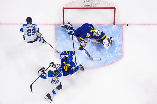 Kalle Väisänen and Eetu Liukas of Finland in action
