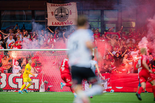 Spectators in the stands